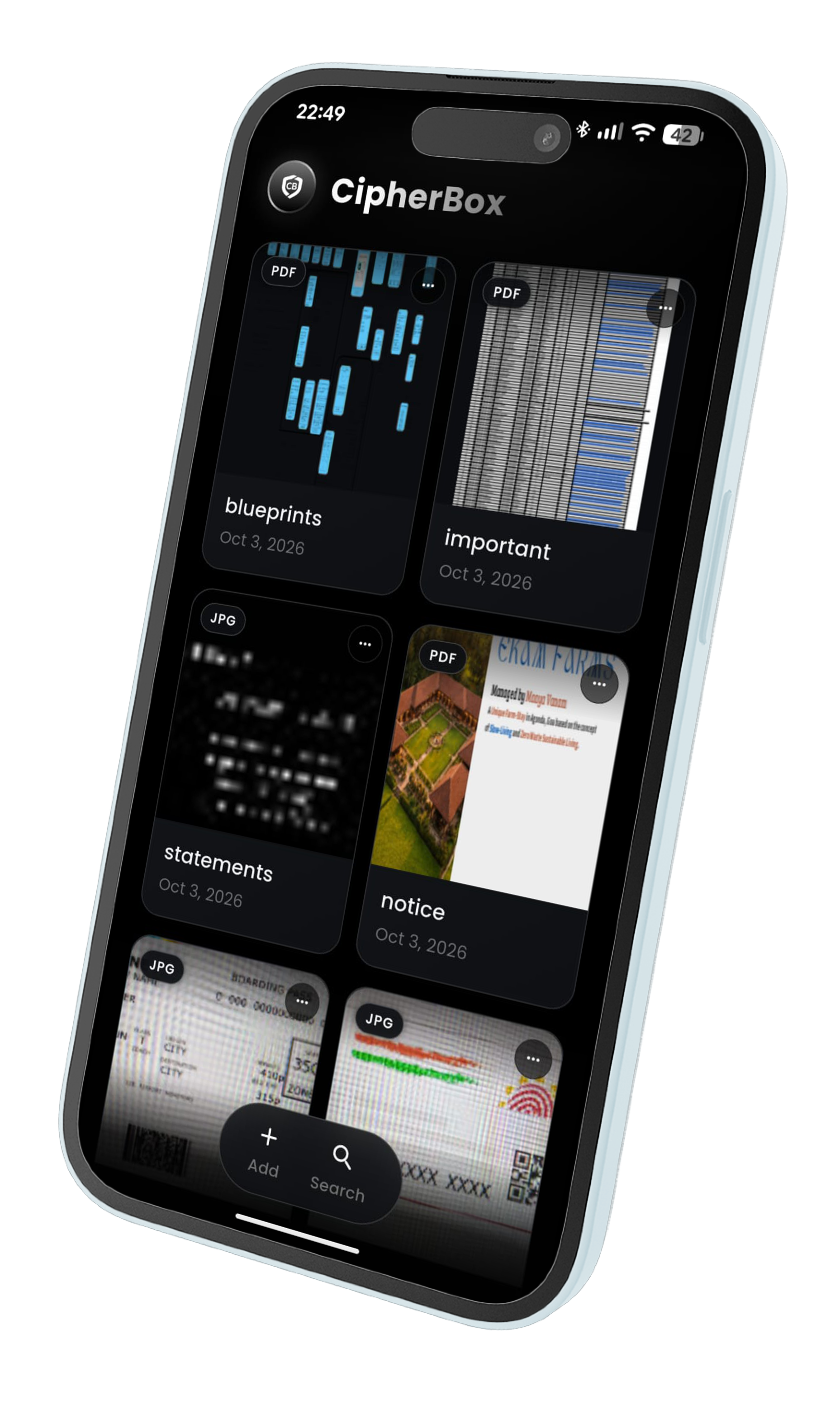 CipherBox Encrypted Mobile Vault